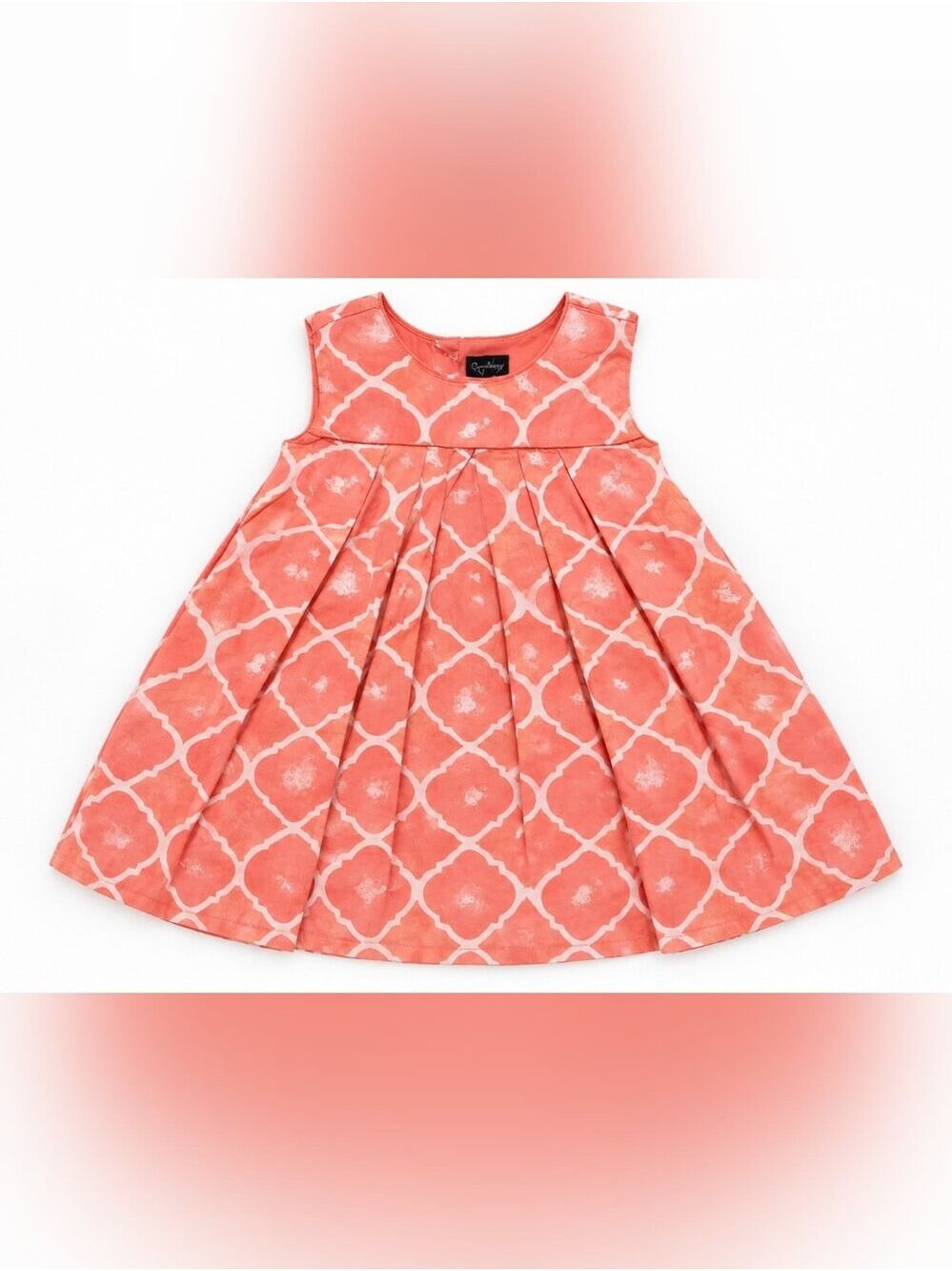 Cynthia Rowley Girls Coral Floral Fit & Flare Dress 24 Months